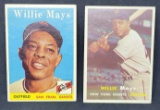 Willie Mays Baseball cards Topps 1957 & 1958