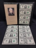 Group Lot of $1, $2 and $5 Currency 4-Note Uncut Currency Sheets