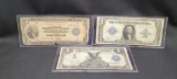 Large Size Currency Vintage Lot of $1 Notes, 1899, 1918 and 1923