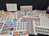 25, 29, 32 cent Sheets of stamps. Grace Kelly, Lou Gehrig, klonike Gold rush, Flowers and lots more