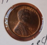 Lincoln wheat cent 1919 Gem BU red brown stunning high Grade MS++ Wow coin