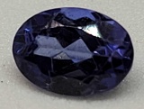 Blue oval cut Sapphire .66ct gemstone