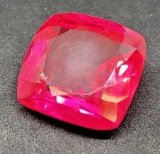 74.47ct blood red ruby stunning oval cut translucent beauty polished stone