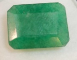 Emerald deep forest green huge stone 10.80ct Emerald cut beauty