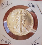 Walking liberty silver half 1938 Gem BU MS++ Satin white