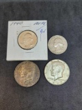 United States coin lot 2 quarters & 2 Kennedy half