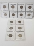 Vintage Buffalo Nickels 14 Coins