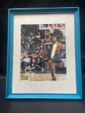 Zion Williams signed framed art w/CoA forensic DNA authentic