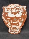 Tiger Porcelain Sign 6in Tall