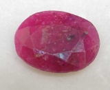 Red ruby oval cut 7.05ct gemstone