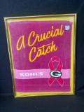 Cancer awareness Green Bay packers towel