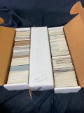 3 one row boxes of baseball cards