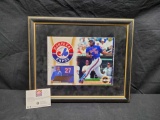 Montreal Expos #27 Vladimir Guerrero signed card on Framed photo w patch and COA