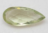 Green Quartz Pear Facetted cut 5.10cts gemstone