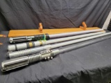 Master Replica lightsaver, Spear, and 2 more lightsavers w Would wall hanger for lightsaver