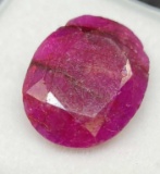 10.40ct oval cut red ruby gemstone