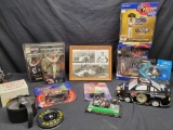 Nascar lot Dale Earnhardt Watch &Jr. Cars Starting Lineup Figures. Signed photo Bobby Rahal