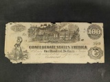 1862 $100 COnfederate States of America Currency