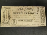 Error Note 1862 $1 State of North Carolina Confederate Note