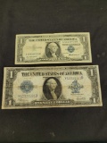 Large & Small Size Silver Certificate Pair-1923 Horseblanket & 1957 Small Size Silver Certificate