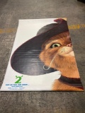 Shrek 2 donkey puss and boots poster 4 ft wide 6 ft tall