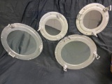 aluminum porthole ship mirrors 4 units x2 9in and x2 13in