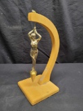 Artistic Brass Blumb Bob w Lady Dancer