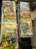 1 Long box of various comics catwoman robin nightwatch cable deaths head