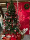 12ft Tree and high end oversize ornaments, contents