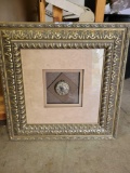 Beautiful Framed Artwork 3D Silver Compact 21 x 21 in