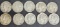 Mercury silver dimes lot of 10 coins $1 face valye 90% silver dimes