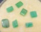 Forest green Emerald gemstone 7 stone's 4.11ct total