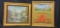 Framed canvas artwork 2 units Abstract city , foothills and plains