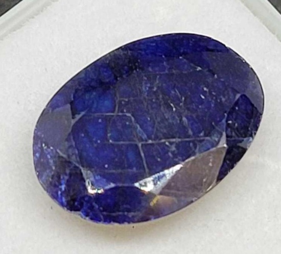 9.17ct blue oval cut Sapphire gemstone