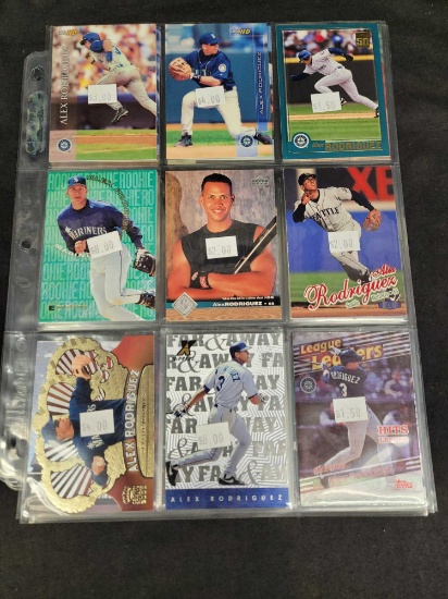 Alex Rodriguez baseball card lot