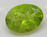 Yellowish green 2.98ct oval cut Peridot gemstone