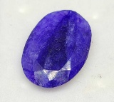 Blue Sapphire stunning big stone 5.37ct cut polished beauty oval cut