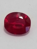 8.17 Ct Oval Cut Red Ruby with Cert