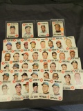 1968 baseball cards lot of 43 cards