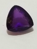 9.42 Ct Trillion Cut Violet Amethyst with Cert