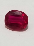 7.97 Ct Red Oval Cut Ruby with Cert