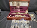 Sterling Silver Service ware in case. Mixed sets