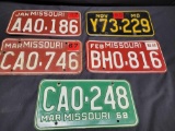 1960s Missouri License plates