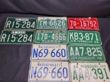 Vintage 1960s and 70s License plates