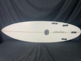 Sauritch signed surfboard with grips no fins