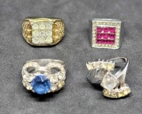 Deco ring lot of 4 rings