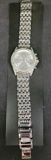 Fancy Stainless steel watch with simulated Diamonds