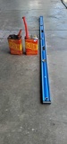 12.8 ft leveler & two gas cans