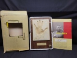 Larry Holmes Heavyweight Champ 1978 - 1985 Signed Handprint plaque