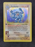 Pokemon card 1st edition Shadowless holo Machamp WOTC